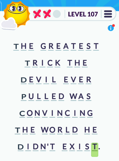Cryptogram Tripledot Level 107