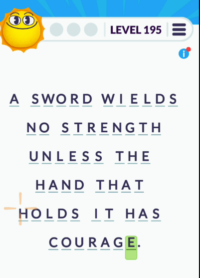 Cryptogram Tripledot Level 195
