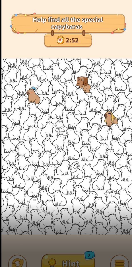 Puzzle Time Brainy Challenge Find the capybara