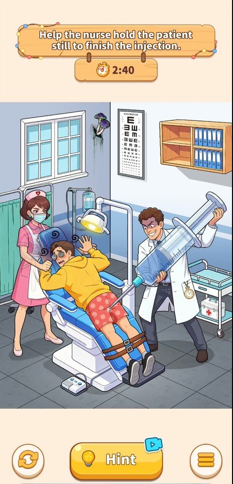 Puzzle Time Brainy Challenge Time for an injection