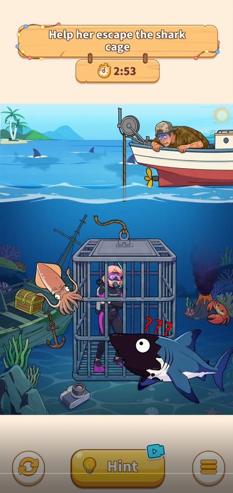 Puzzle Time Brainy Challenge Escape the shark cage