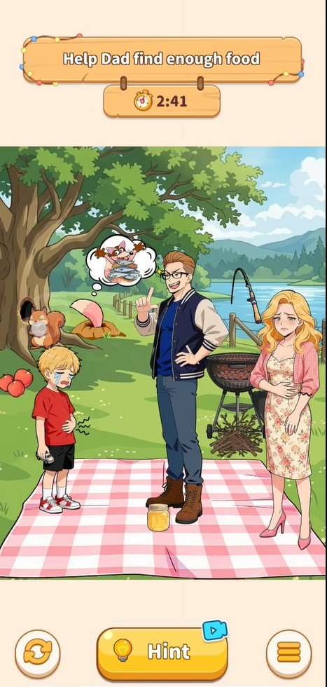 Puzzle Time Brainy Challenge Picnic disaster