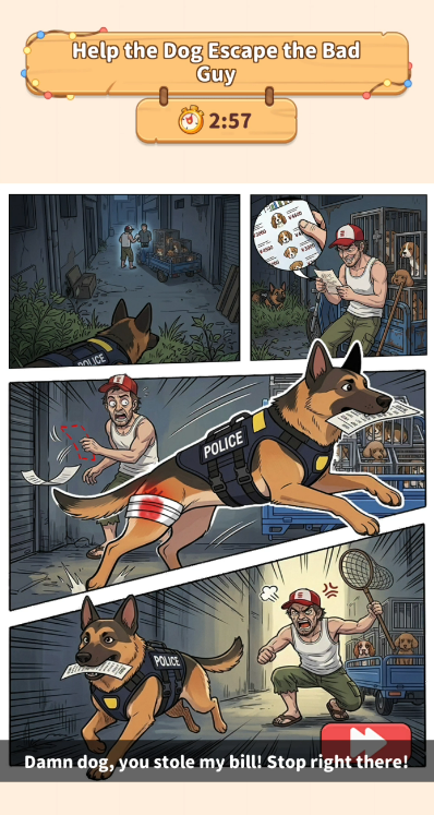 Puzzle Time Brainy Challenge Save Dog