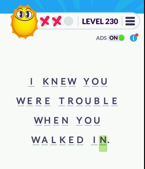 Cryptogram Tripledot Level 230