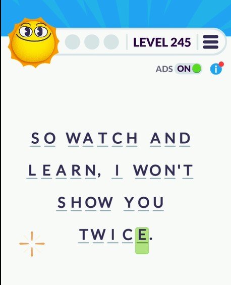 Cryptogram Tripledot Level 245