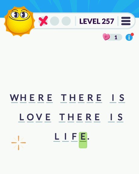 Cryptogram Tripledot Level 257