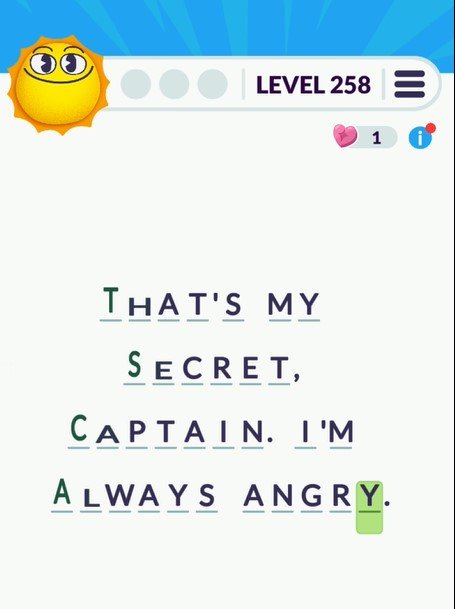 Cryptogram Tripledot Level 258