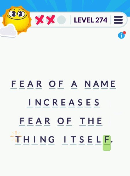 Cryptogram Tripledot Level 274
