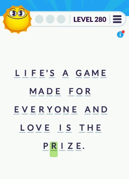 Cryptogram Tripledot Level 280