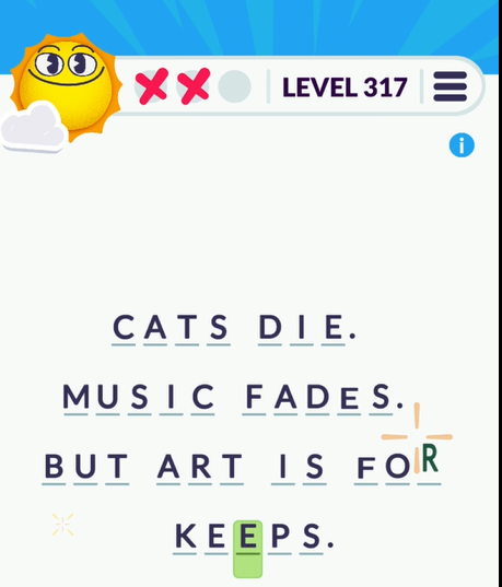 Cryptogram Tripledot Level 317