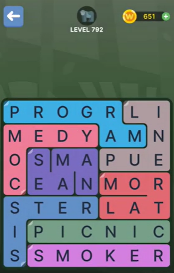 FillWords Level 792