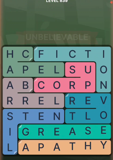FillWords Level 839