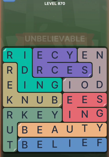 FillWords Level 870