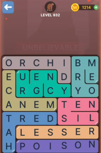 FillWords Level 932