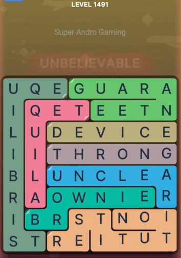 FillWords Level 1491