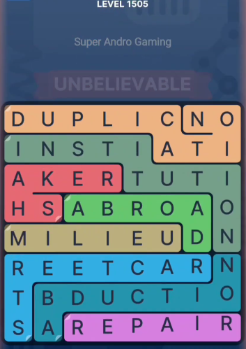 FillWords Level 1505