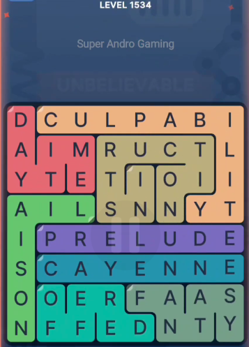 FillWords Level 1534