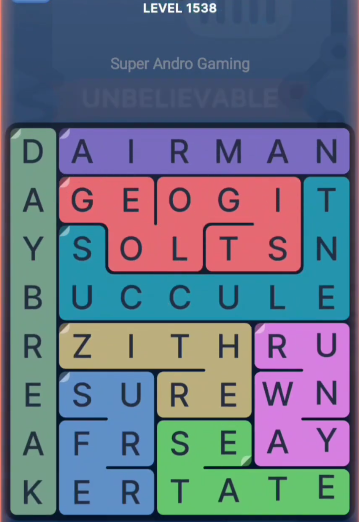 FillWords Level 1538