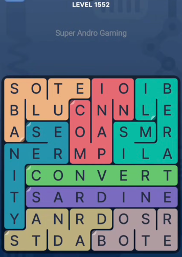 FillWords Level 1552